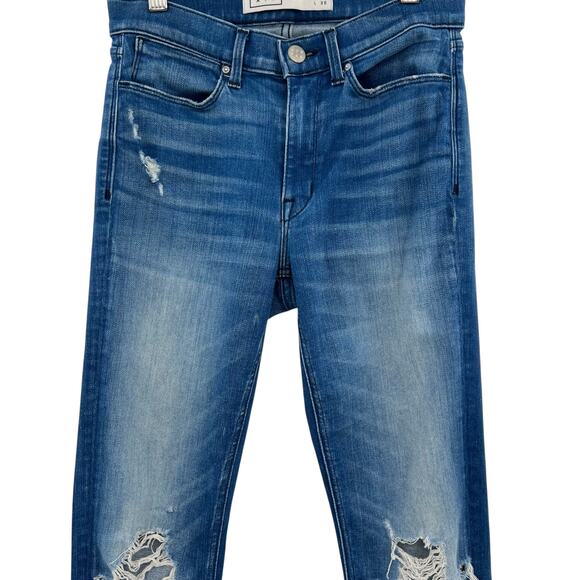 Ayr Skinny Jeans Distressed Denim Stretch Medium Wash Blue Size 25 x 30 - Picture 5 of 14
